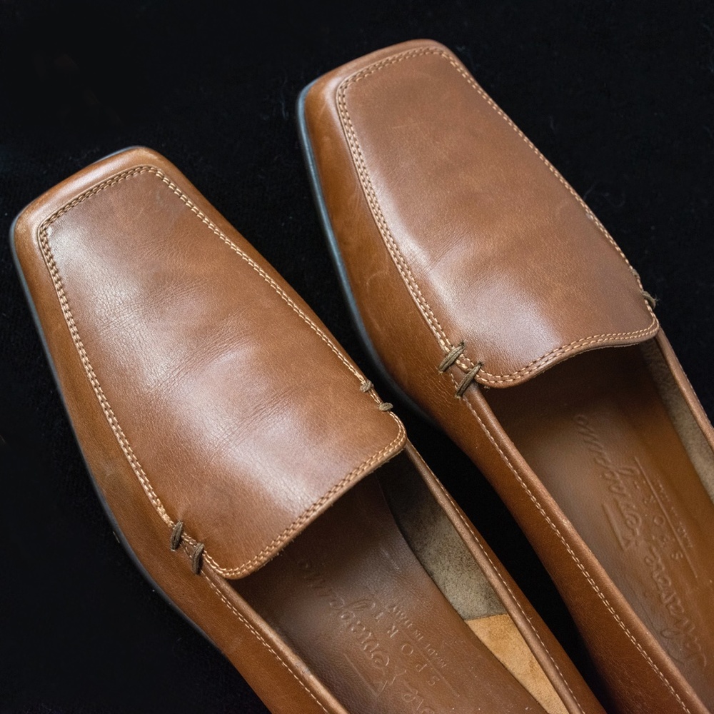 Salvatore Ferragamo Sport Tan Loafers Size 8 - Picture 3 of 6